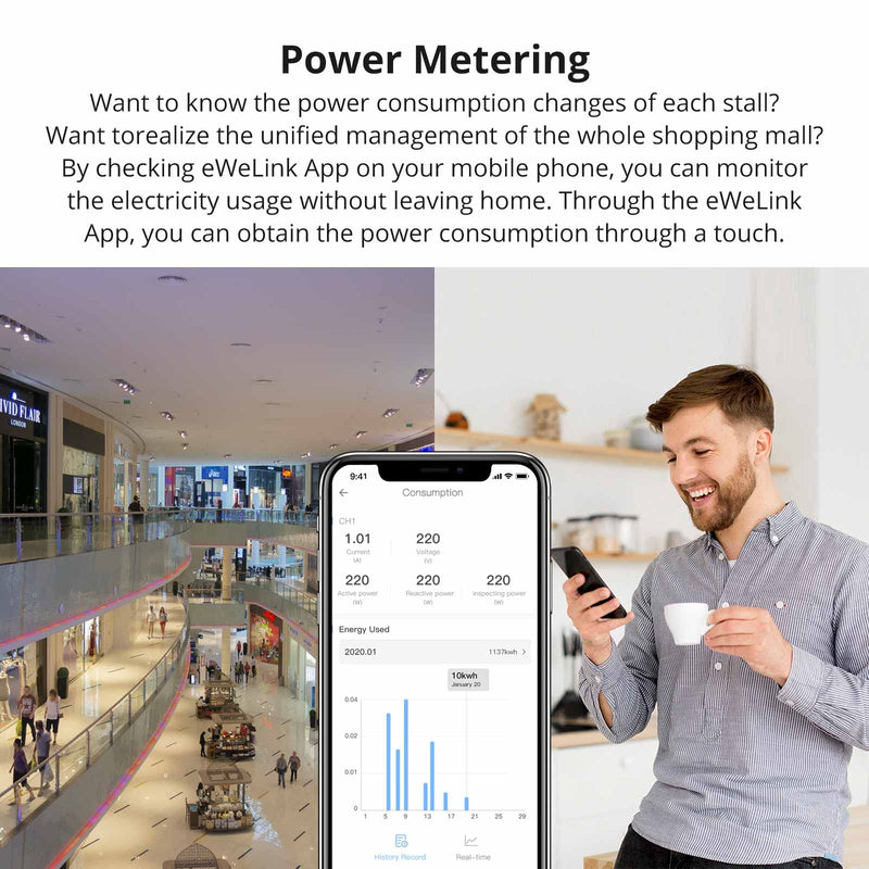 [Australia - AusPower] - SONOFF Smart Stackable Power Meter (SPM-Main) SPM-Main 