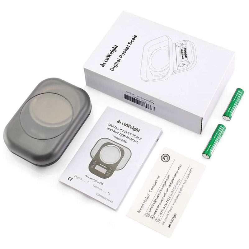 [Australia - AusPower] - AccuWeight Gram Scale with 1000g/0.1g High Precision Mini Coffee Scale for Weed Jewelry Scale with 6 Units, Tare, Calibration PCS Function and Backlit 1000g*0.1g 