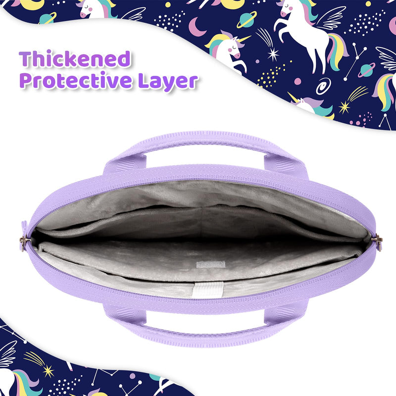 [Australia - AusPower] - Choco Mocha Tablet Bag for Kids（10inch & 12.5inch） 12.5inch（12.5 x 9.8 x 1.3） Unicorn-Purple 12.5inch 