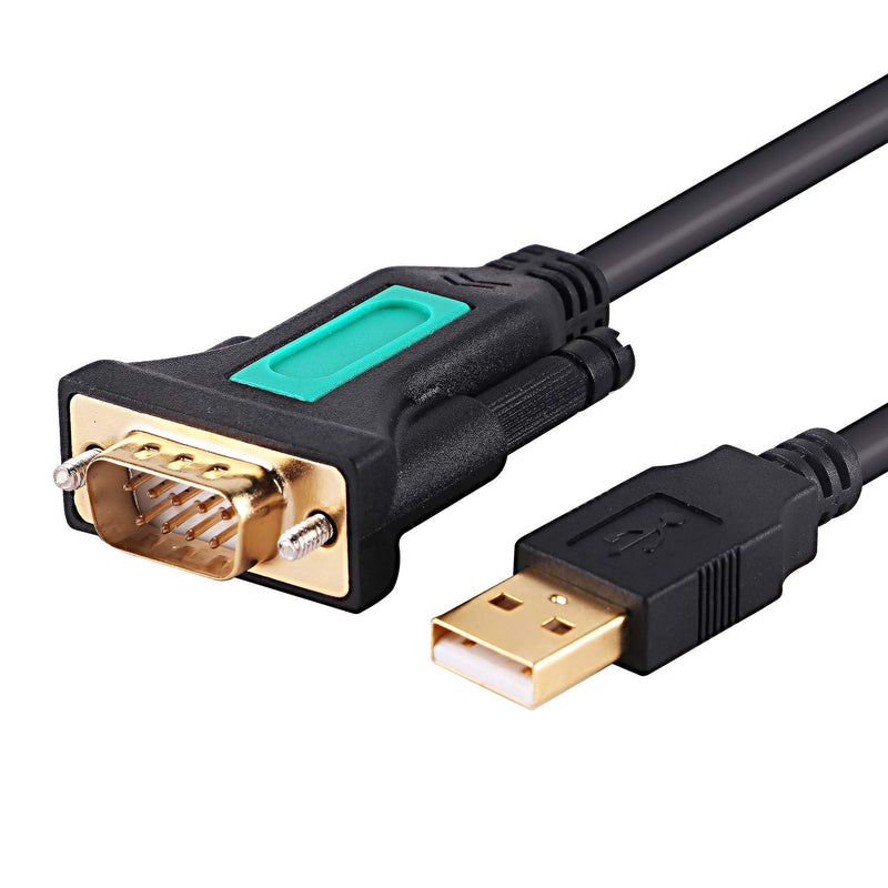 [Australia - AusPower] - 10FT USB to DB-9 9 Pin Male RS-232 Serial Adapter Cable Compatible with Windows Mac OSX and Linux (10FT) 10FT 
