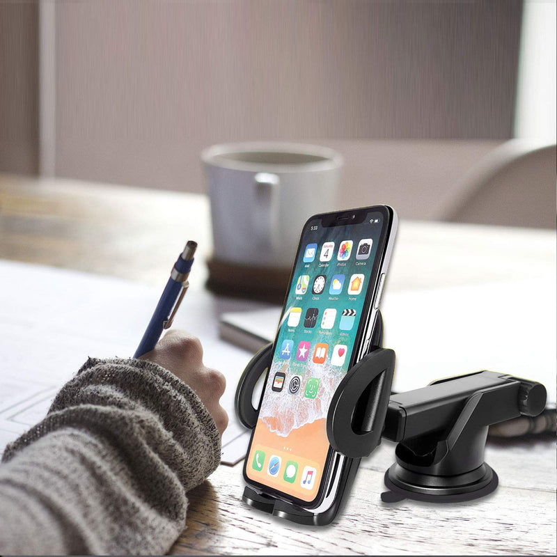 [Australia - AusPower] - Cellet Cell Phone Holder for Car, Adjustable Long Arm Phone Holder, Windshield & DassBoard Mount Compatible for Apple iPhone 12 Pro Max Mini 11 XR XS X SE 8 Plus 8 7 Plus 6 Plus 