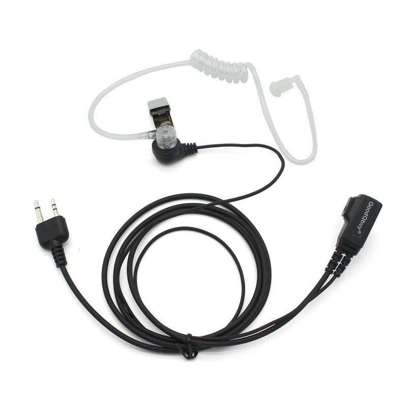 [Australia - AusPower] - GoodQbuy® 10Pcs Covert Acoustic Tube Earpiece Headset with PTT is Compatible with Midland/Alan Radio GXT250 GXT1000VP4 GXT1050VP4 LXT112 LXT380 LXT118 XT511 2-pin 