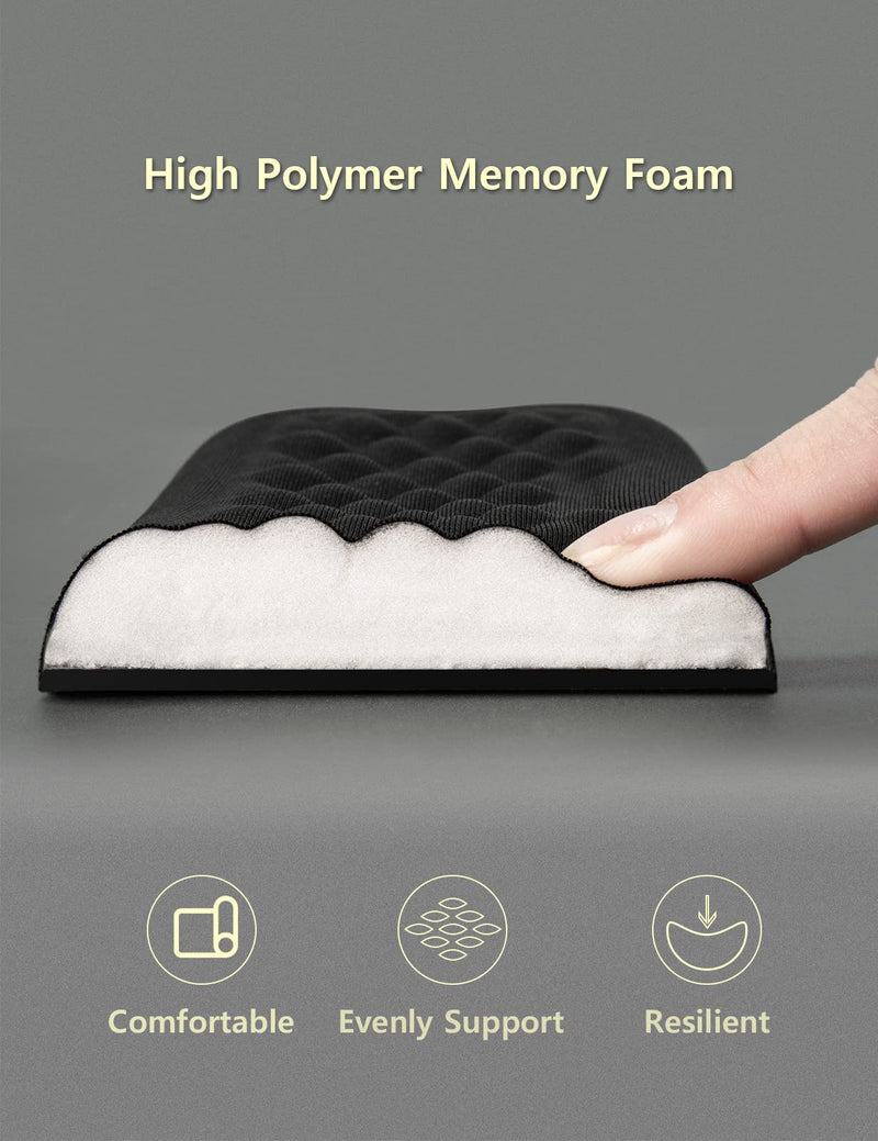 [Australia - AusPower] - VAYDEER Keyboard and Mouse Wrist Rest Pad Set Padded Memory Foam Hand Rest Support for Office, Computer, Laptop, Mac Typing and Wrist Pain Relief and Repair(Large Set) Large keyboard wrist rest + Small mouse wrist rest 
