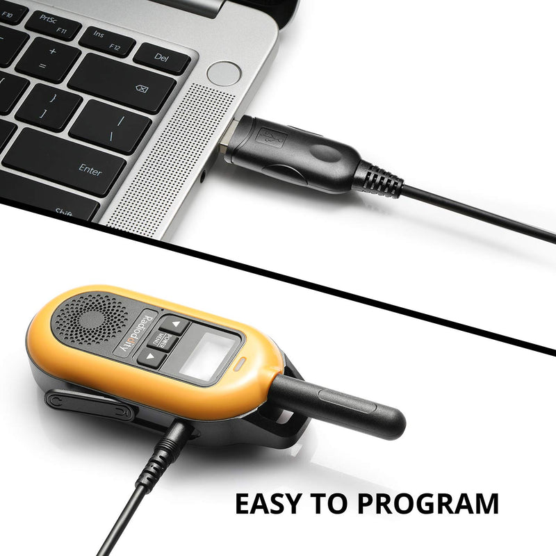 [Australia - AusPower] - Programming Cable for Radioddity FS-T2 FRS Two-Way Radio License-Free Walkie Talkies, Supports Win7 Win10 
