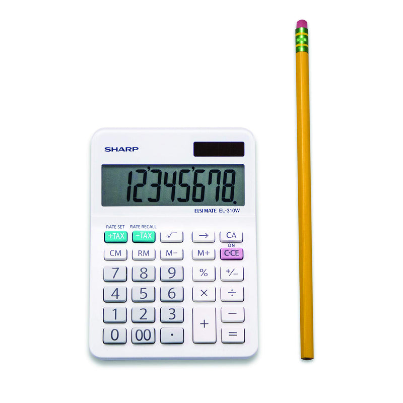 [Australia - AusPower] - Sharp EL-310WB Calculator, White 3.125, 3.38 x 4.75 x 1.0 inches 