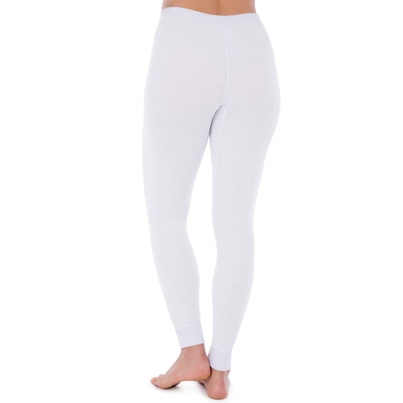 [Australia - AusPower] - Fruit of the Loom Women's Micro Waffle Thermal Bottom 1X White 