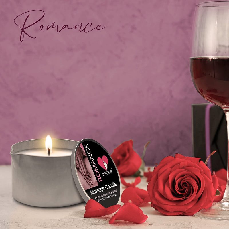 [Australia - AusPower] - LOVE PLAY Romance Massage Candle - Moisturizing Body Oil Candle for Couples and Home Spa - Luxurious & Hydrating Skin Care Body Massage Oils - Natural, Vegan (6.76oz) 