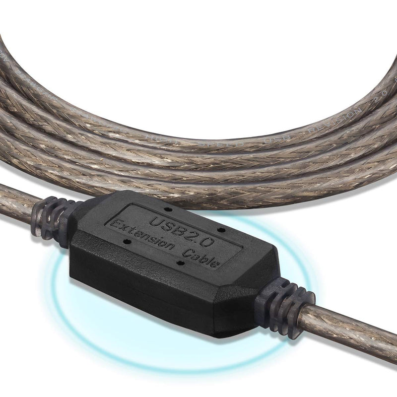 [Australia - AusPower] - Active USB 2.0 Printer Cable 50Ft - A-Male to B-Male High Speed Printer/Scanner/Repeater Cable for HP, Canon, Lexmark, Dell, Samsung etc (50Ft/15M) 50Ft/15M 