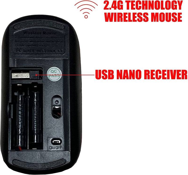 [Australia - AusPower] - 2.4G Wireless Mouse with Cute Pattern Design for All Laptops and Desktops with Nano Receiver - owl Design Zentangle 