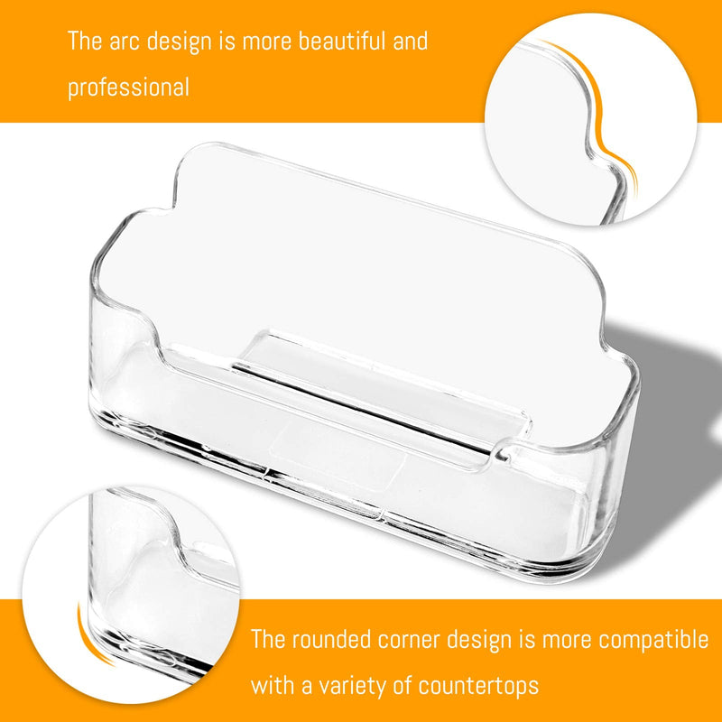 [Australia - AusPower] - DMFLY 16 Pack Business Card Holder for Desk, Acrylic Business Card Holder Clear Plastic Business Card Stand Desktop Business Card Holders for Exhibition, Home & Office, Fits 30-50 Business Cards 