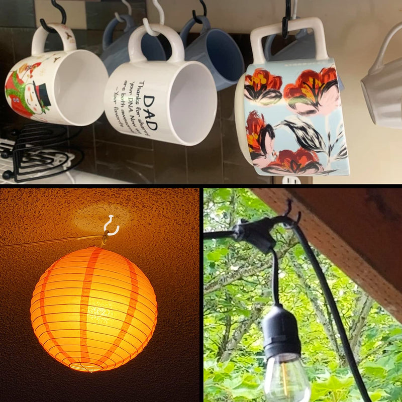 [Australia - AusPower] - Etoolia 20 Pcs Ceiling Hooks for Hanging Plants - 2.9 inches Plant Hooks Heavy Duty, Hanging Hooks for Christmas Lights, Cups, Decors - White Vinyl Coated Screw in Plant Hanger Hook Indoor and Outdoor 20Pcs 2.9 inches 