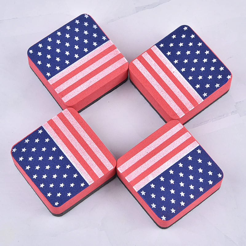 [Australia - AusPower] - Dry Erase Erasers, 48 Pack Magnetic Whiteboard Eraser Chalkboard Cleansers Wiper for Classroom Office and Home (48usflag) 48usflag 