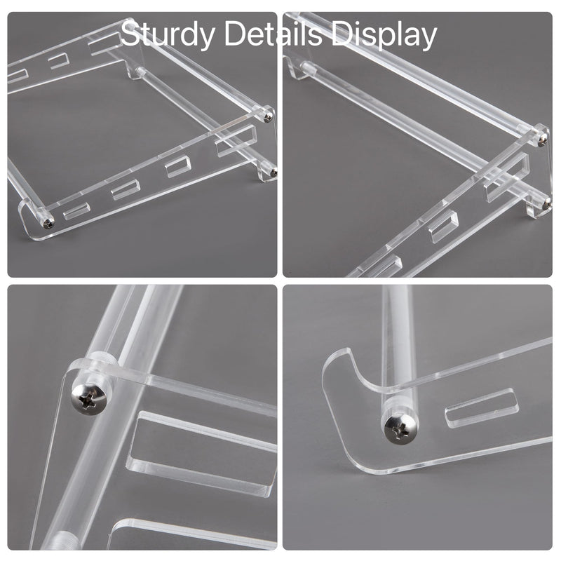 [Australia - AusPower] - QUPIVA Acrylic Laptop Stand for Desk, Clear Ventilated Computer Stand Holder for Desk, Ergonomic Acrylic Sturdy Laptop Riser Compatible with MacBook Air Pro Dell XPS HP Lenovo Thinkpad ASUS 9-16 Inch 