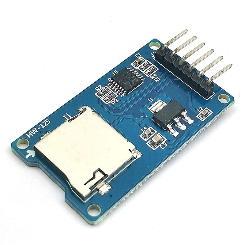 [Australia - AusPower] - FainWan 2PCS Micro SD Storage Board Memory Shield Expansion Module 6 Pin SPI Interface Mini TF Card Adapter Reader 