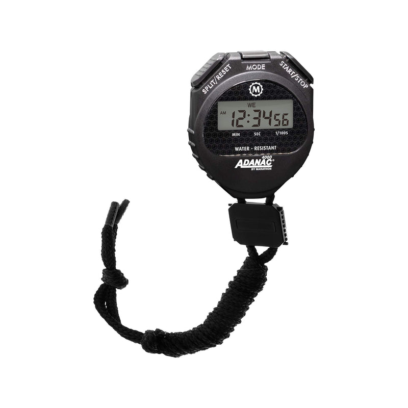 [Australia - AusPower] - MARATHON ST083009 Adanac 4000 Digital Stopwatch Timer with Extra Large Display and Buttons, Water Resistant, Two Year Warranty - Black 