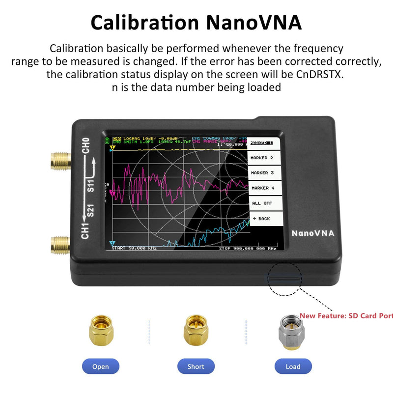 [Australia - AusPower] - [Upgraded] AURSINC NanoVNA-H Vector Network Analyzer 10KHz -1.5GHz Latest HW Version 3.6 | HF VHF UHF Antenna Analyzer Measuring S Parameters, Voltage Standing Wave Ratio, Phase, Delay, Smith Chart 