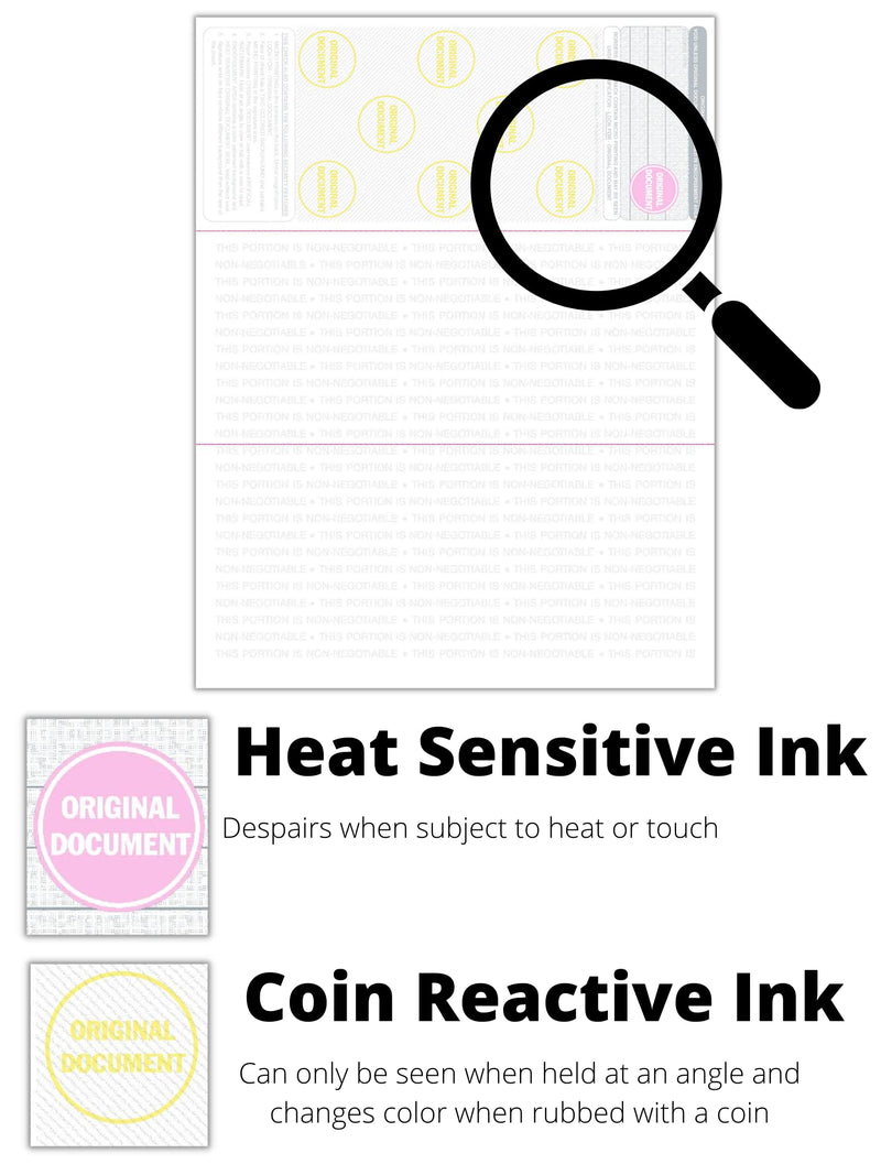 [Australia - AusPower] - Compuchecks 50 High Security Blank Check Stock - Checks on Top Two Perforated Vouchers on Bottom Compatible with QuickBooks, and Laser or Inkjet Printers, Check Paper Weight # 70 - Light Blue Art Deco 