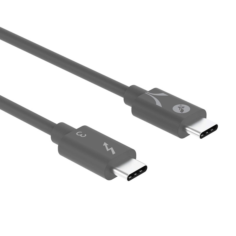 [Australia - AusPower] - Sabrent Thunderbolt™ 3 (Certified) USB Type-C Cable | up to 40 Gbps | Supports 100W (5A, 20V) Charging | E-Mark Chip | (7.8"/ 20 cm) in Gray (CB-T320-GRY) 