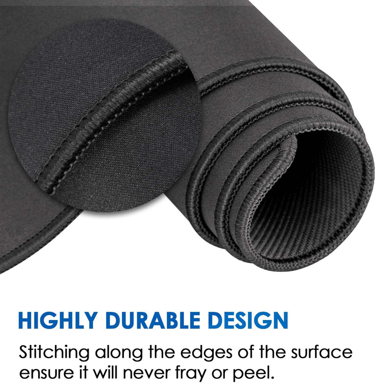 [Australia - AusPower] - KTRIO Large Gaming Mouse Pad with Stitched Edges, Extended Mousepad with Superior Micro-Weave Cloth, Non-Slip Base, Water Resist Keyboard Pad, Desk Mat for Gamer, Office & Home, 31.5 x 11.8 in, Black X-Large (31.5" x 11.8") Black Stealth 