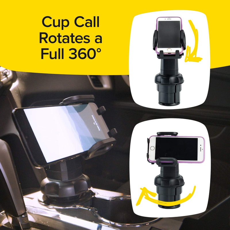 [Australia - AusPower] - Official As Seen On TV Cup Call Cup Holder Phone Mount for Car by BulbHead - Adjustable Cell Phone Holder Fits Any Phone In Any Cup Holder - Rotates 360°, Tilts & Moves Left or Right 