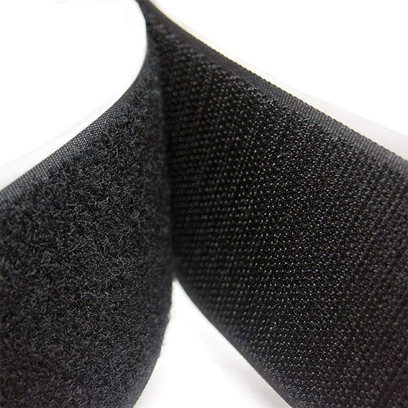[Australia - AusPower] - LLPT Hook and Loop Tape 2 Inch x 23 Feet Each Roll Heavy Duty Adhesive Industrial Strength Hook Loop Strip Mounting Tape Indoor and Outdoor Color Black (HTB230) 