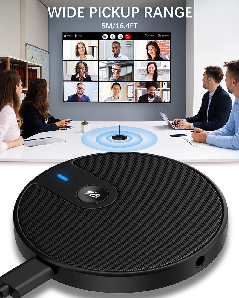 [Australia - AusPower] - Conference Microphone,HIIRII USB Conference Microphone Conference Room Omnidirectional Microphone for Computer,Laptop.Desktop,Viedo Conference,Meeting Mic 