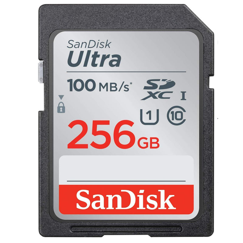 [Australia - AusPower] - SanDisk 256GB SDXC SD Ultra Memory Card Works with Canon EOS Rebel T7, Rebel T6, 77D Digital Camera Class 10 (SDSDUNR-256G-GN6IN) Bundle with (1) Everything But Stromboli Combo Card Reader 
