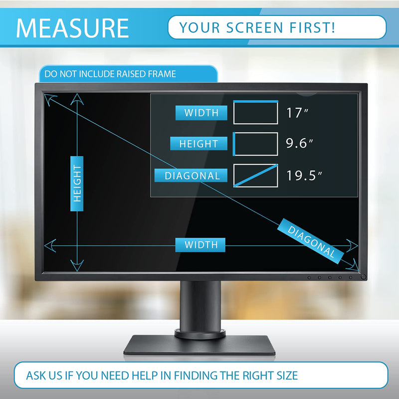 [Australia - AusPower] - Premium Anti Blue Light and Anti Glare Screen Protector (2 Pack) for 19.5 inches Monitor with Aspect Ratio 16:9. Easy and Bubble Free Installation 