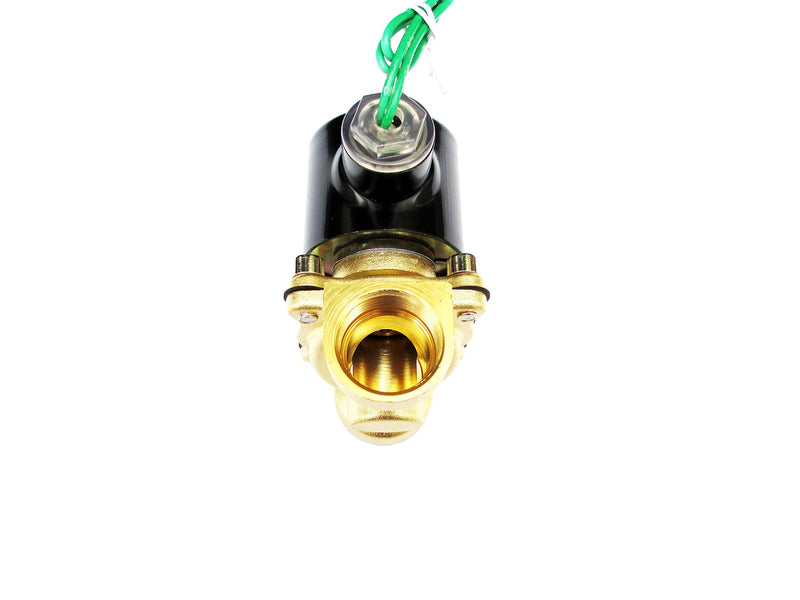 [Australia - AusPower] - 3/4 inch 24V AC Brass Electric Solenoid Valve NPT Gas Water Air Normally Closed 