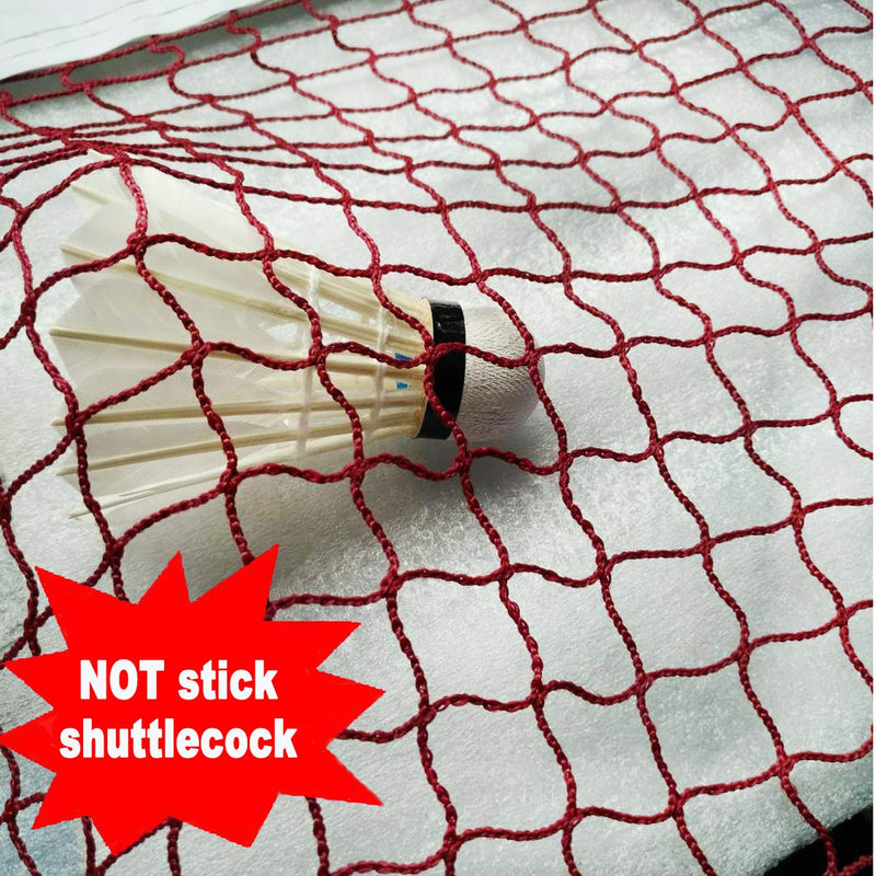 [Australia - AusPower] - DOURR Badminton Net, Outdoor Indoor Sports Classic Badminton Replacement Net with Steel Cable Ropes for Backyard Beach Garden Schoolyard (20 FT x 2.5 FT) (with Steel Cable Rope) 
