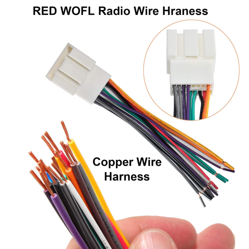 [Australia - AusPower] - RED WOLF for Ford F150 Escape Explorer Lincoln Mercury 1998-2005 Radio Stereo Wire Harness Power Connector Cable Adapter 