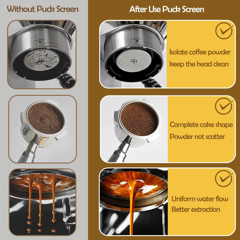 [Australia - AusPower] - Puck Screen 53.5mm Reusable Puck Screen for Espresso Portafilter, 1.7mm Thickness 150Î¼m 316 Stainless Steel Screen Filter Basket Compatible with Espresso Machine 
