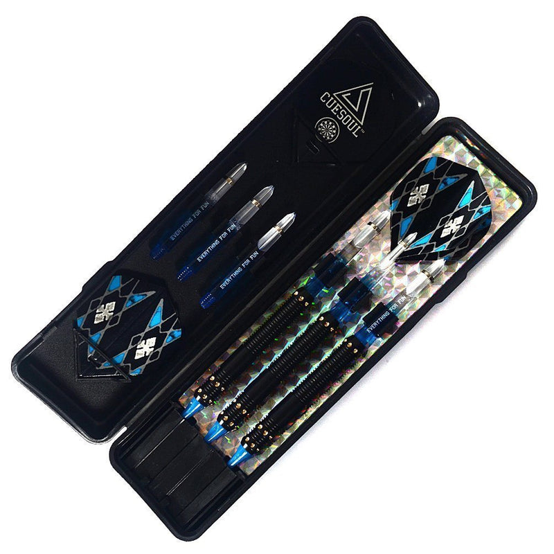 [Australia - AusPower] - CUESOUL Soft Tip Darts Set Plastic Tip with Dart Case 16g-Brass 