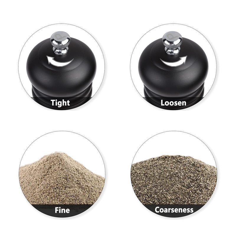 [Australia - AusPower] - JOIDXIR Pepper Mill Black 12 Inch Tall Large Pepper Grinder Mill Wood Refillable Stainless Steel Metal Mechanism Adjustable Coarseness 12inch 