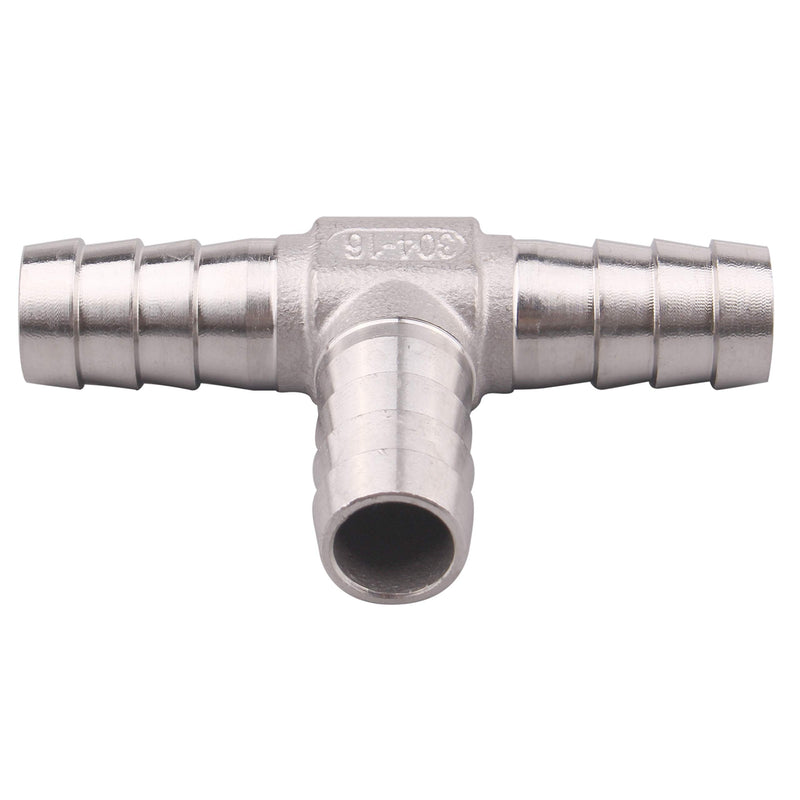 [Australia - AusPower] - DERPIPE Stainless Steel 5/8" Hose Barb, 3 Way Tee T Shape Union Barbed Splitter Fitting 5/8" 