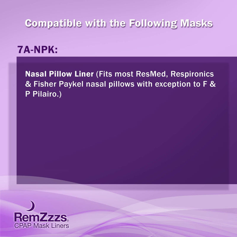 [Australia - AusPower] - RemZzzs Nasal Pillow Cpap Mask Liners (7A-NPK) - Reduce Noisy Air Leaks and Painful Blisters - Cpap Supplies and Accessories - Compatible with ResMed Respironics and Fisher Paykel 