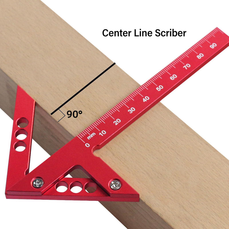 [Australia - AusPower] - Center Line Scriber, Aluminum Alloy Center Finder, Woodworking Marking Tool with 45 Degree Angle Scribing Gauge, Center Finding for Discs and Shafts 