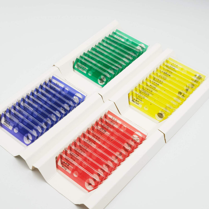 [Australia - AusPower] - QIXINSTAR 48pcs Prepared Plastic Microscope Slides Biological Specimen with 4 Boxes for Children Student Enlighten Education 