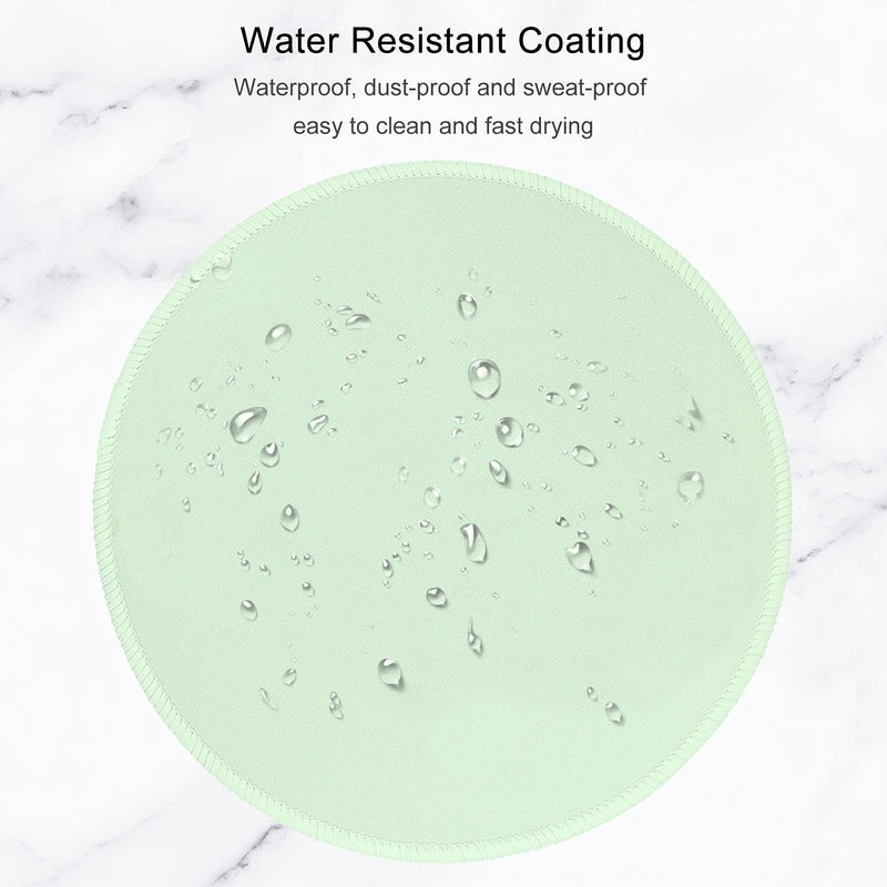 [Australia - AusPower] - Hsurbtra Mouse Pad, Premium-Textured Small Round Mousepad 8.7 x 8.7 Inch Pink, Stitched Edges Anti-Slip Waterproof Rubber Mouse Mat, Pretty Cute Mouse Pad for Office Home Gaming Laptop Men Women Kids Lake Green 