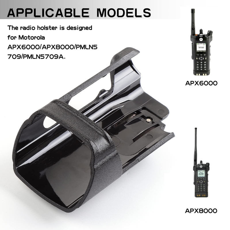 [Australia - AusPower] - abcGoodefg Belt Holster Radio Holder for Motorola APX6000/APX8000/PMLN5709/PMLN5709A Universal Holder Carry Case Models 1.5, 2.5 and 3.5 Portable Radio Top Display and Dual Display 