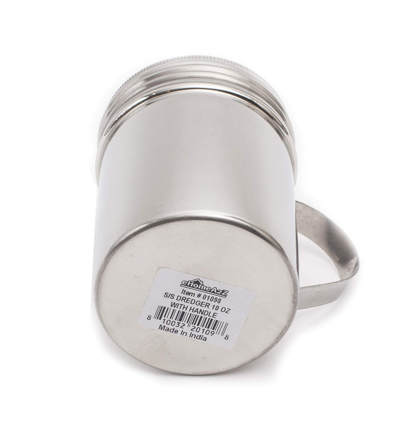 [Australia - AusPower] - EHOMEA2Z Stainless Steel Dredge Shaker 10 Oz Ideal For Salt, Spice, Sugar, Flour (1, 10 oz With Handle) 1 