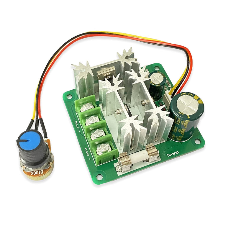 [Australia - AusPower] - Motor Speed Controller 6V-90V DC Motor Pump CCMHCN PWM Speed Controller 15A PLC DC Motor Speed Controller With Control Knob(2 PCS) 