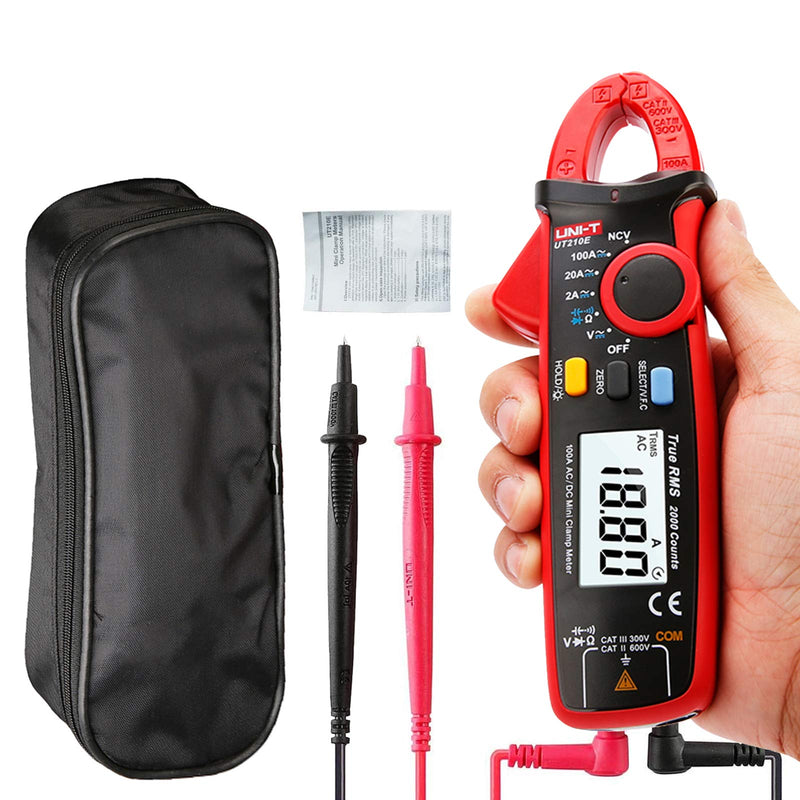 [Australia - AusPower] - YIRU UNI-T UT210 Series True RMS Digital Clamp Meter AC/DC Voltage Tester with ohm, Capacitance Measurement Small 