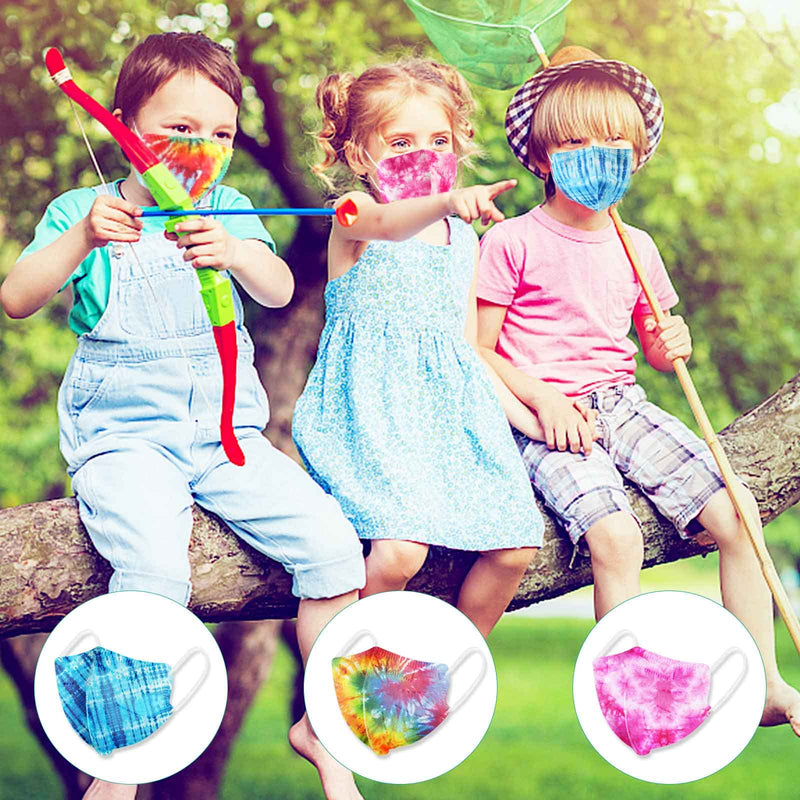 [Australia - AusPower] - VickyMac Disposable Face Mask for Kids, 30pcs Upgraded 4-Ply Protective Cover Breathable Safety Masks for Boys and Girls 02.colorful 