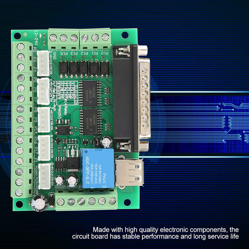 [Australia - AusPower] - Stepper Motor Interface Board, MACH3 5 Axis USB Interface Breakout Board CNC Breakout Board for CNC Stepper Motor 