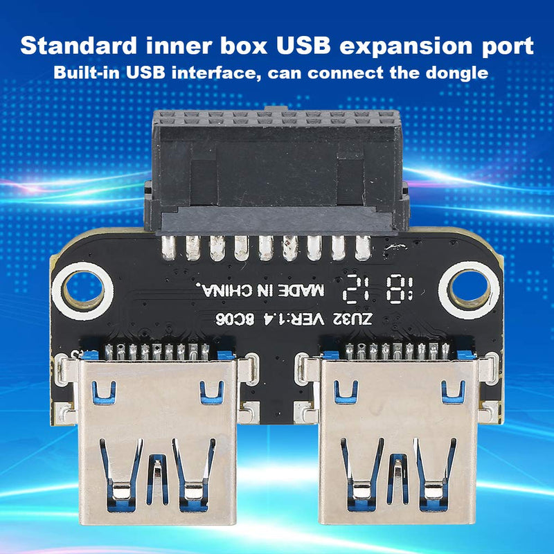 [Australia - AusPower] - Zopsc USB3.0 to USB Female 19PIN / 20PIN Motherboard Female Header Connector Extension Adapter Splitter USB Female USB Extension Adapter 