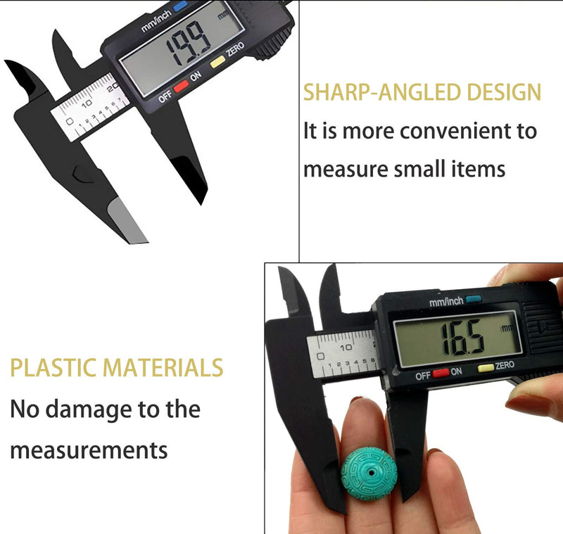 [Australia - AusPower] - EZT Electronic Digital Caliper, LCD | 0 to 6 inch /150 mm Conversion, Automatic Shutdown Function, Very Suitable for Home/Jewelry/DIY Measurement, etc 