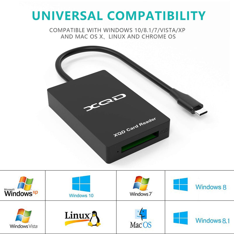 [Australia - AusPower] - 【Upgraded Version】 Type C XQD Memory Card Reader,USB C XQD Card Reader, XQD Reader Compatible with Sony G/M Series USB Mark XQD Card, Lexar 2933x/1400x USB C Mark XQD Card for Windows/Mac OS. 