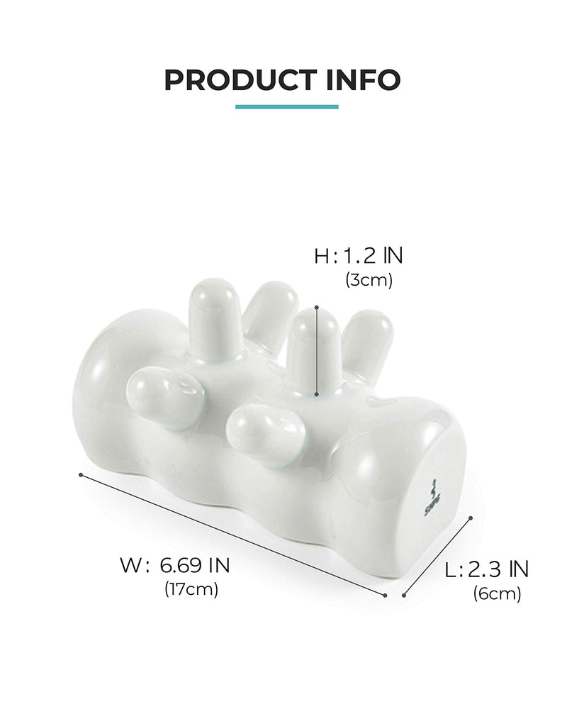[Australia - AusPower] - SNPE Multi Danason Ceramic (White, High) - Physical Therapy Massage Tool. Heat Up. Chiropractic Psoas Release Tool. Lower Back Pain Relief. 