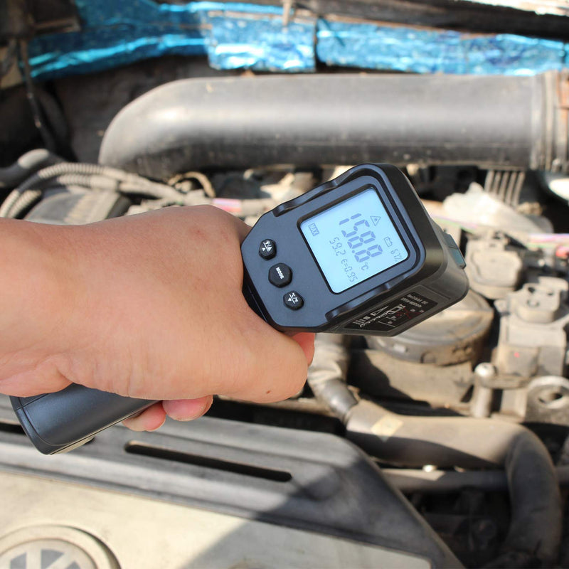 [Australia - AusPower] - Kaemeasu Digital Infrared Thermometer -58℉-1022℉ (-50℃ to 550℃) Dual Laser Multipurpose Electronic Temperature Gun Measurement Tool(12:1) Adjustable Emissivity KM-IT550 